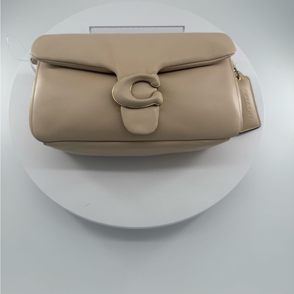 Coach Pillow Tabby 26 Shoulder Bag With Plush Padded Nappa Leather Cream NWT - Picture 14 of 17